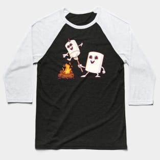 Camping toasting marshmallows Baseball T-Shirt